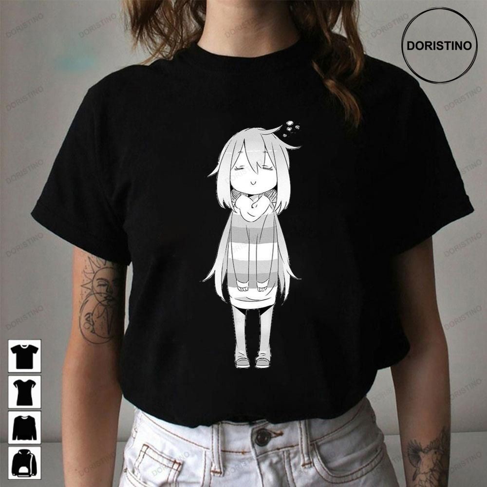 Yuru Camp Cute Nadeshiko Monochrome Awesome Shirts